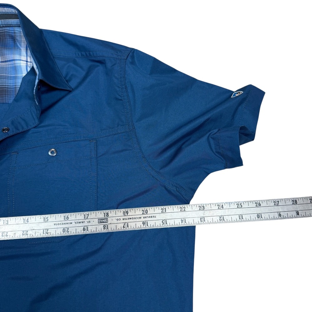 Kuhl Airspeed Mens Blue Short Sleeve Button Down Hiking Shirt 7276 Medium - Picture 4 of 8